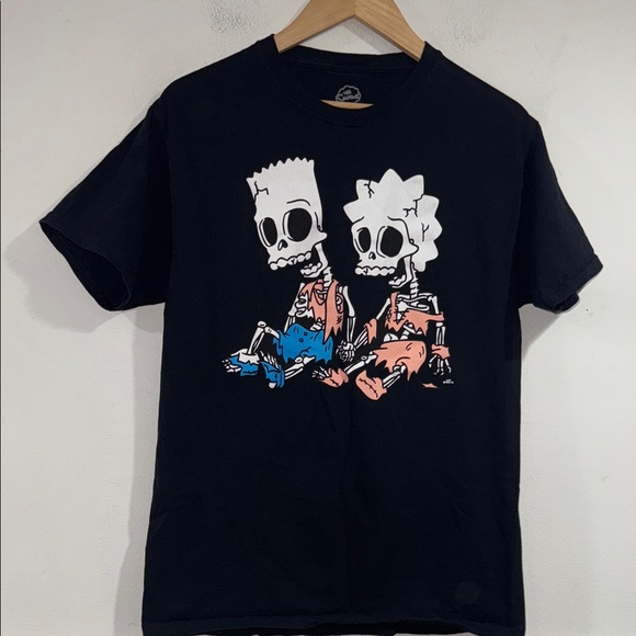 The Simpsons tee shirt medium skeleton skull unisex - Picture 1 of 2